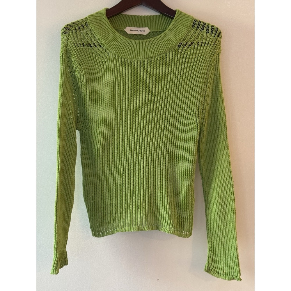 Namacheko Rib Knit Sweater Green Belgium Designer Avant Garde Size S‎